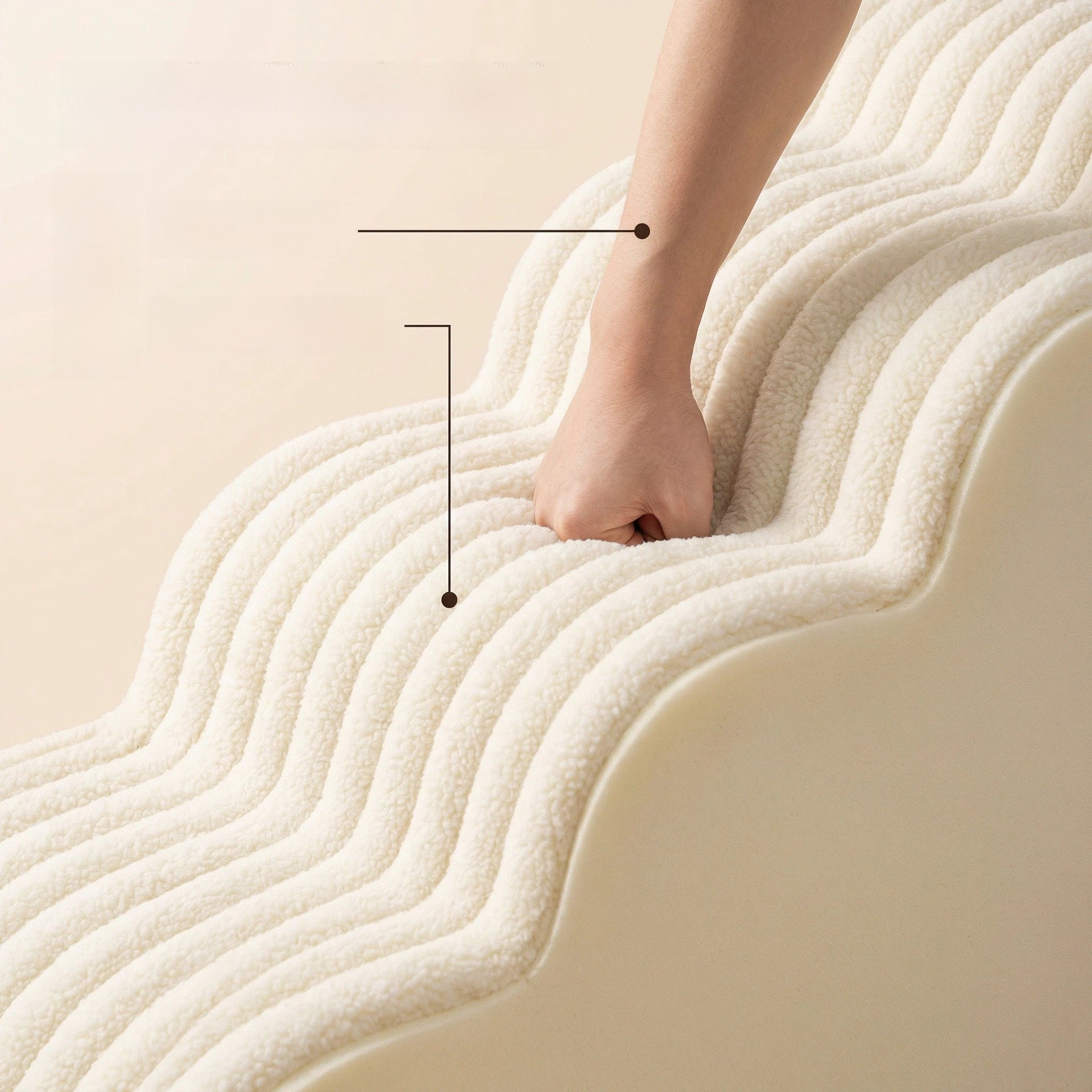 CloudPaws curved dog stairs — non-slip rubber base detail